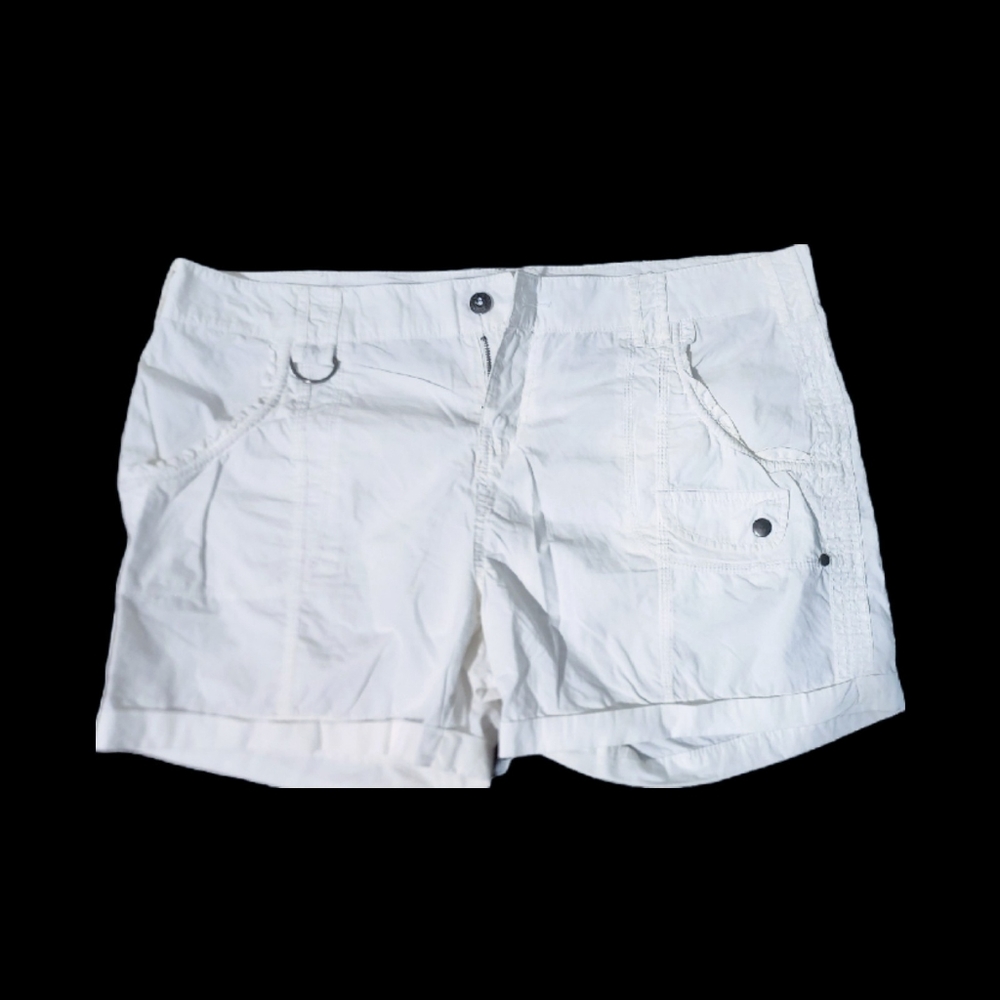 Coupe Collection Sheer White Summer Linen Shorts Size 14